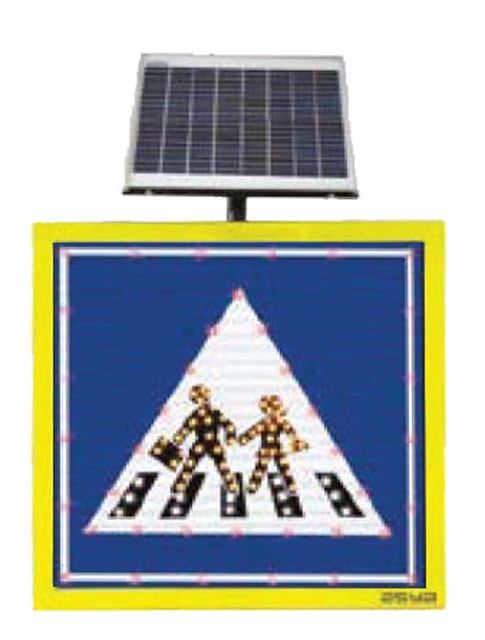 Güneş Enerjili Okul Geçidi Levhası (B-14B)